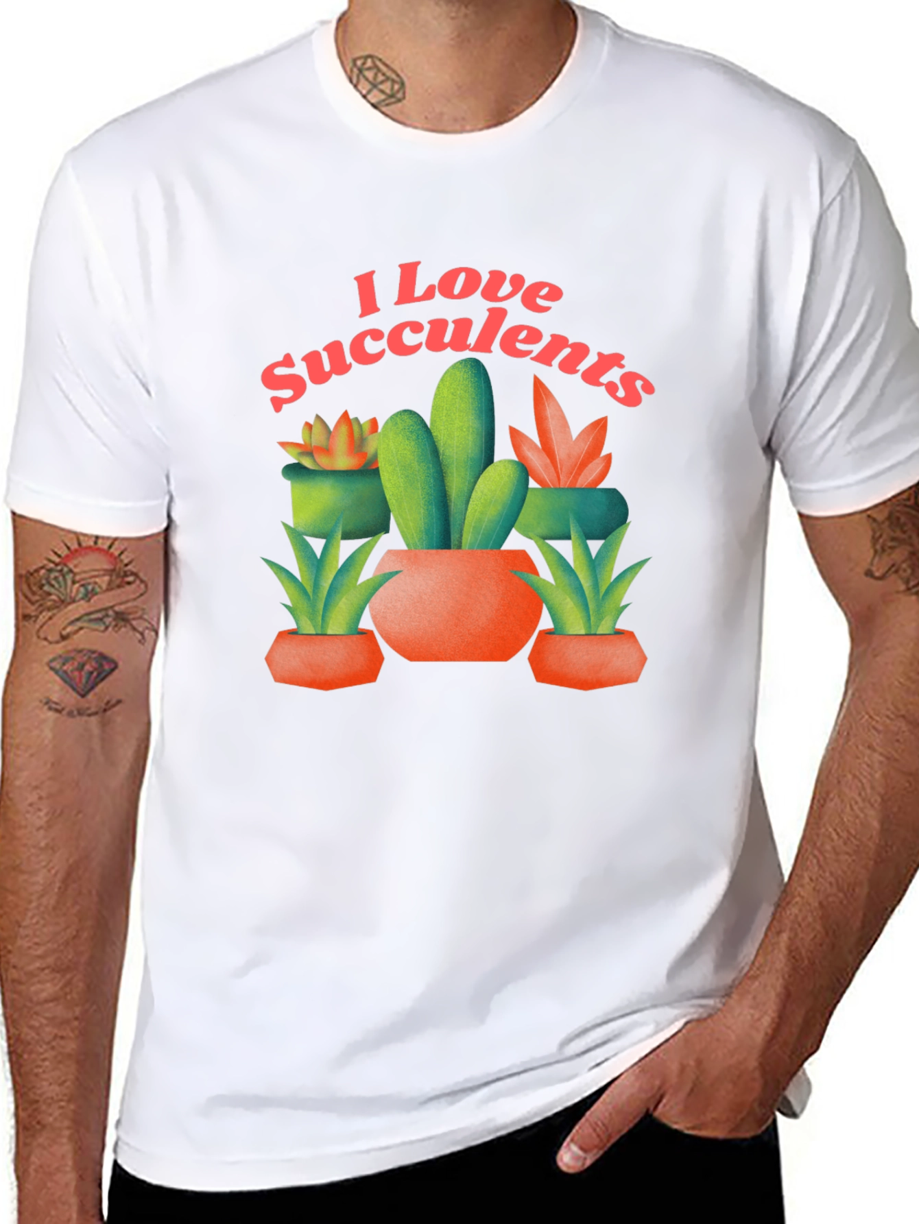 I Love Succulents Graphic T-Shirt
