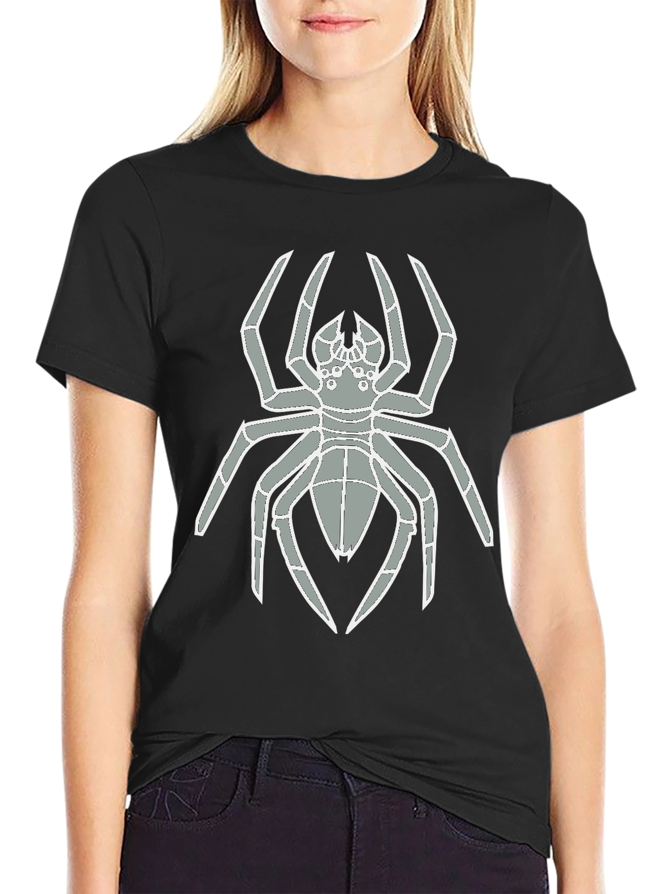 Spider Graphic Tee - Mens Black Cotton T-Shirt