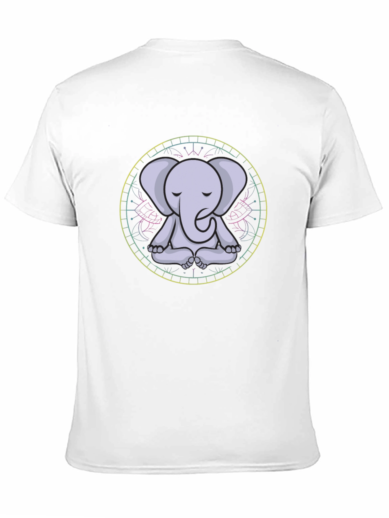 Meditating Elephant Mandala Graphic Tee