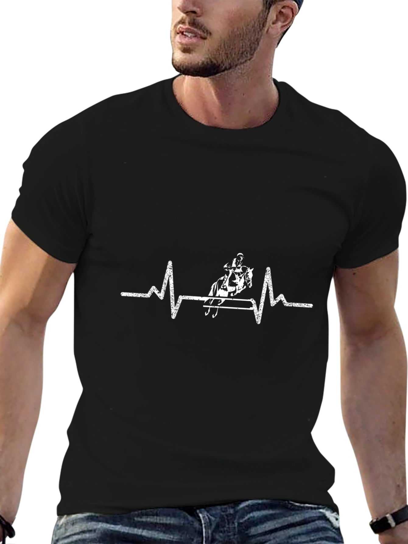 Equestrian Heartbeat T-Shirt - Show Jumping Style