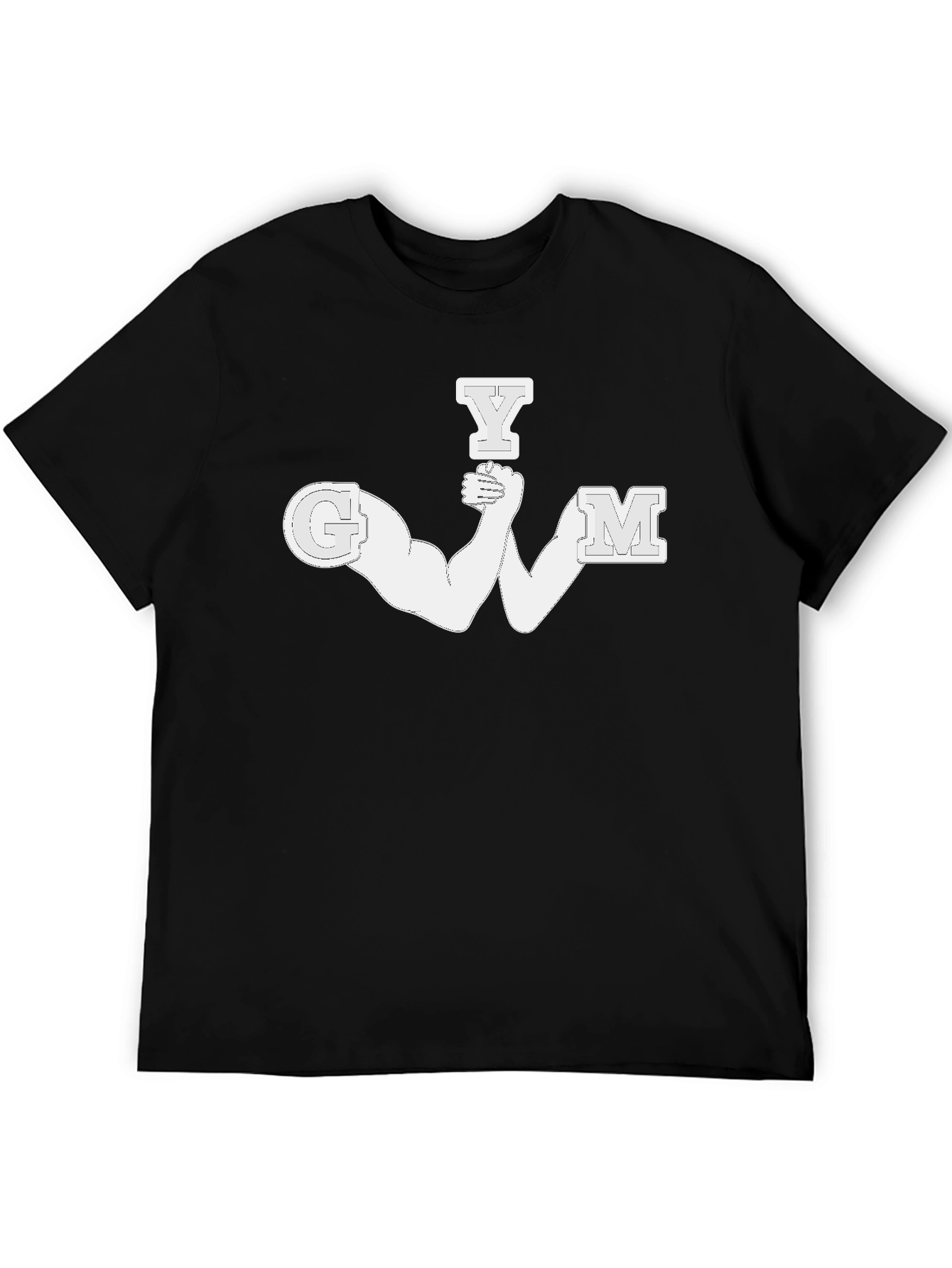 GYM Muscle Tee - Mens Black Graphic T-Shirt