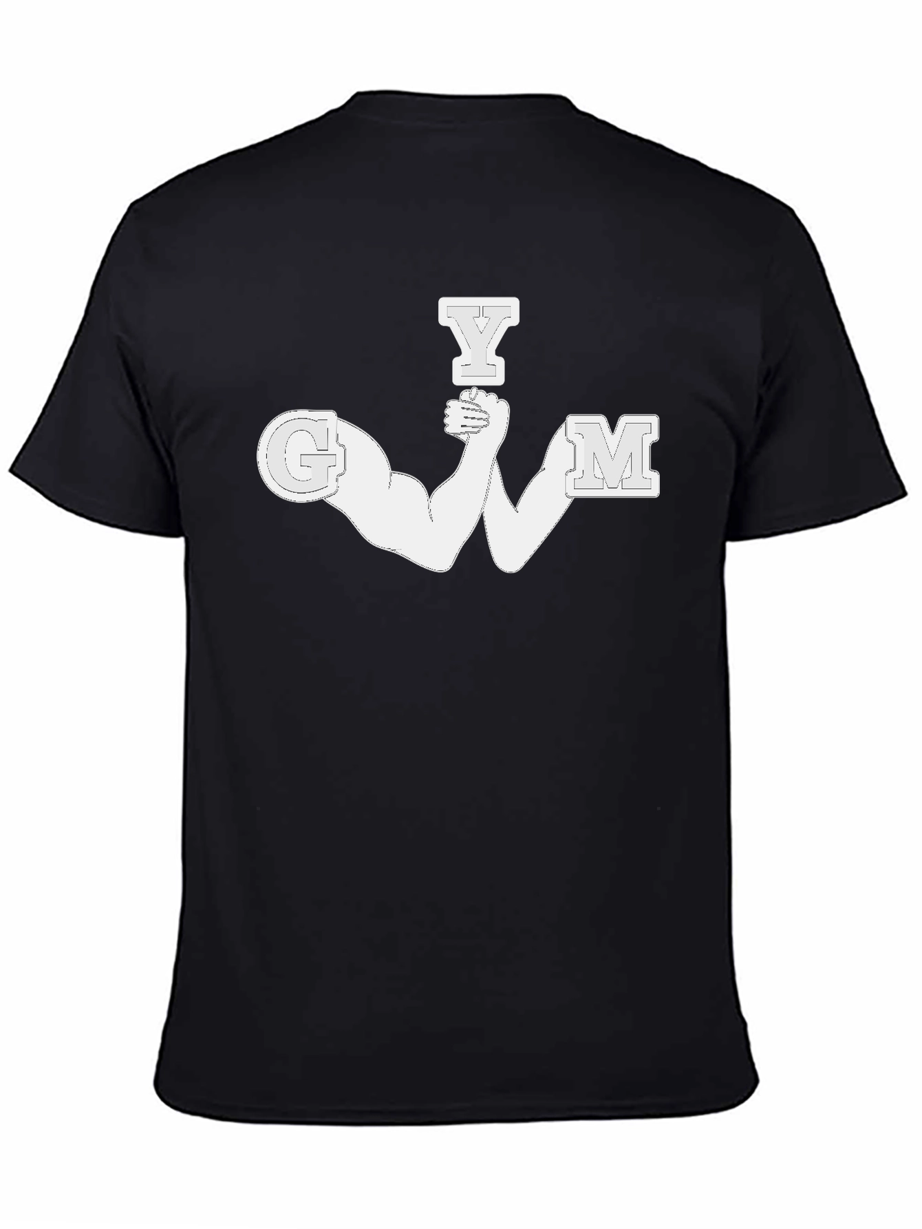 GYM Muscle Tee - Mens Black Graphic T-Shirt