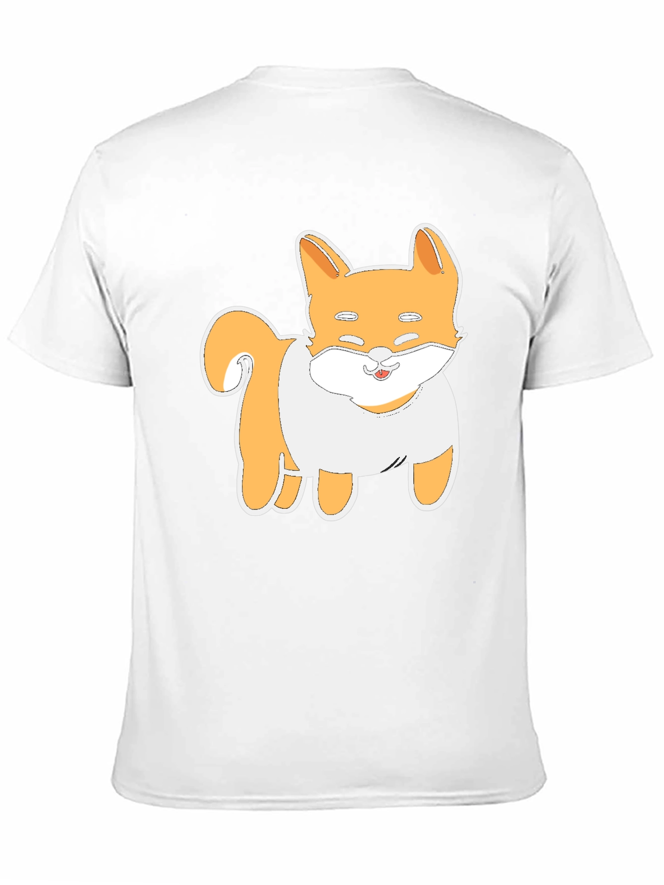 Cute Shiba Inu Dog Graphic Tee - Black T-Shirt