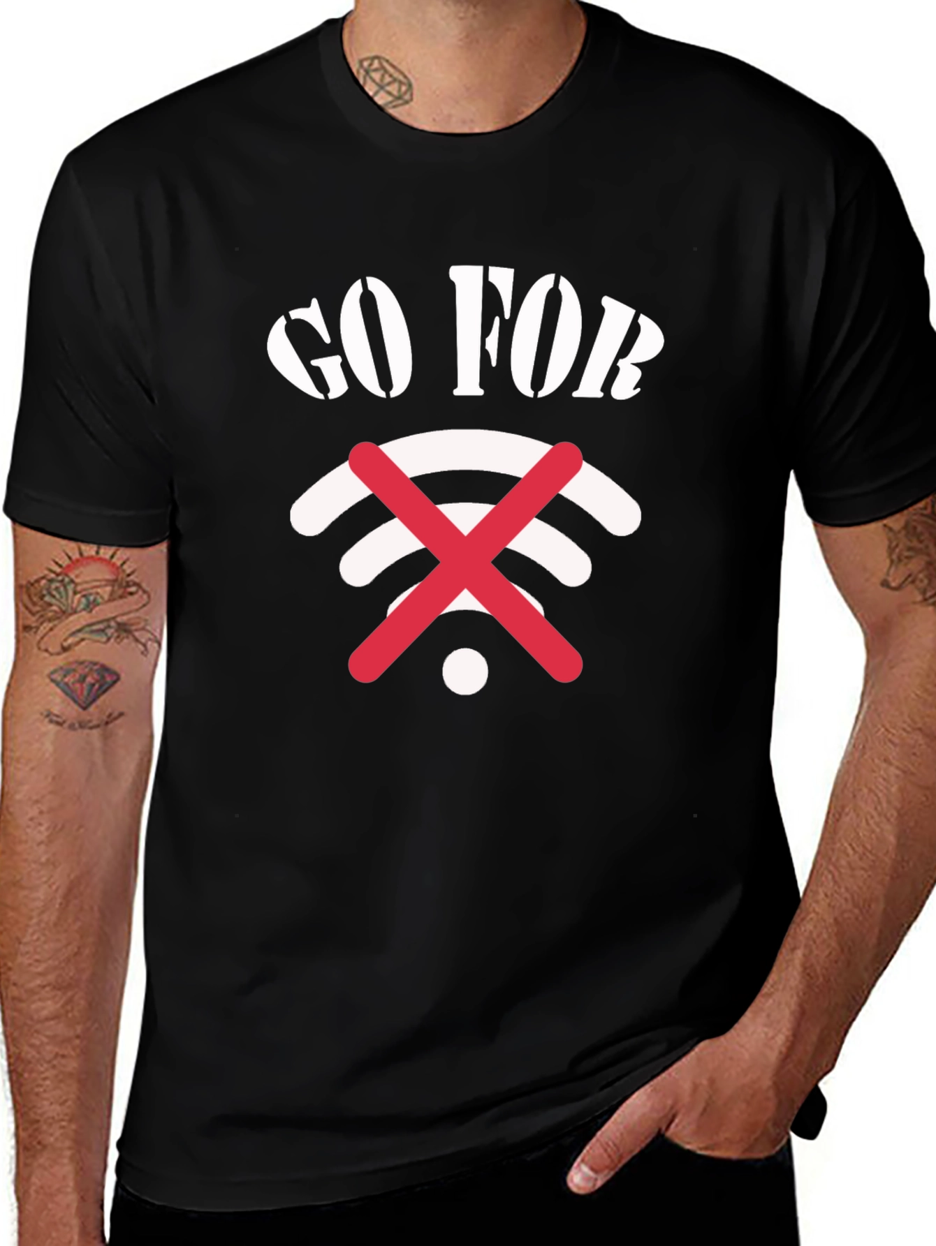 Go For It! Wi-Fi Graphic Tee - Black