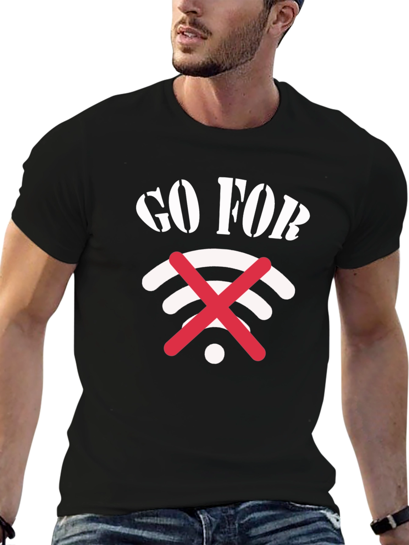 Go For It! Wi-Fi Graphic Tee - Black
