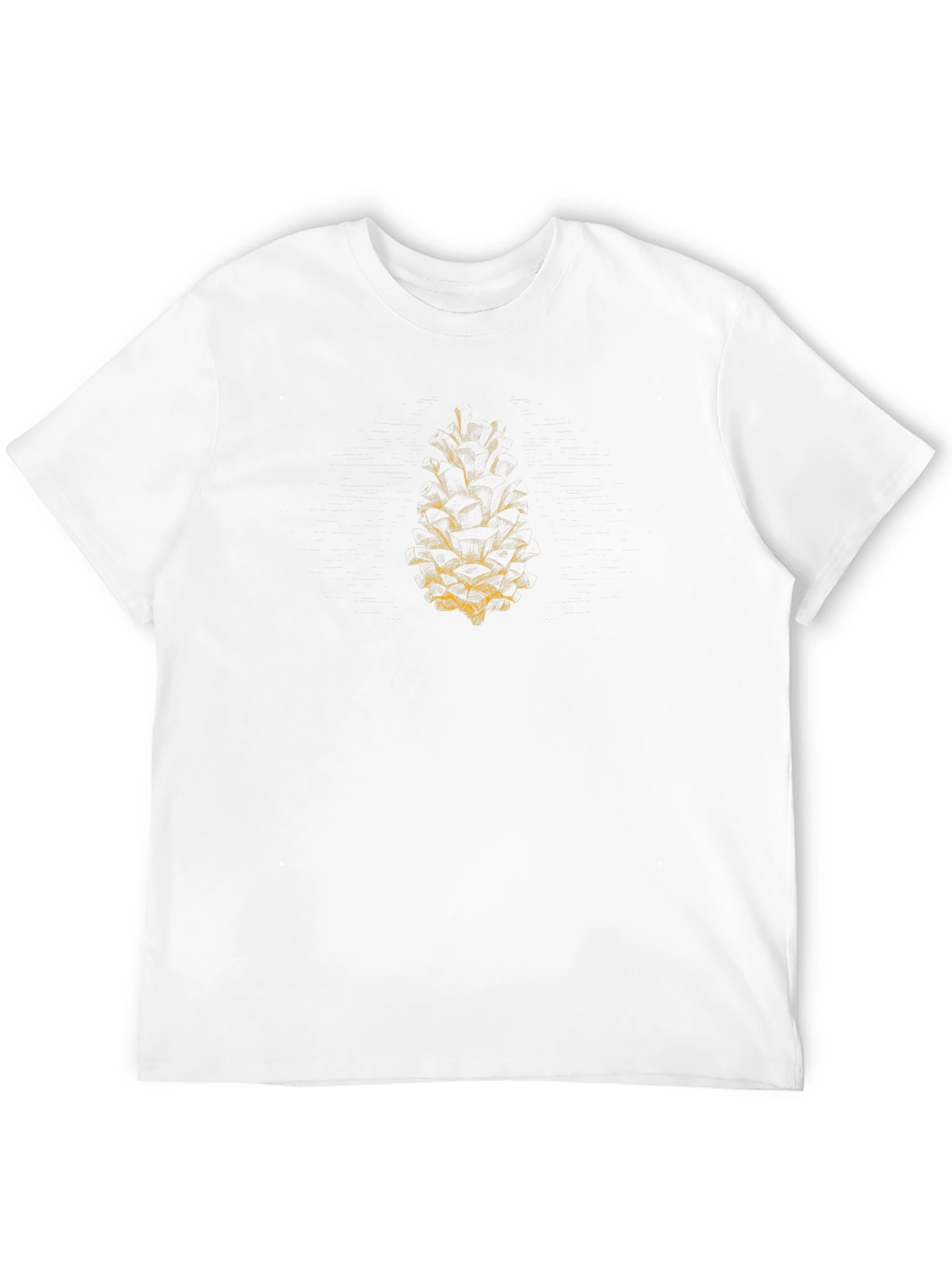Pinecone Graphic Print Black T-Shirt