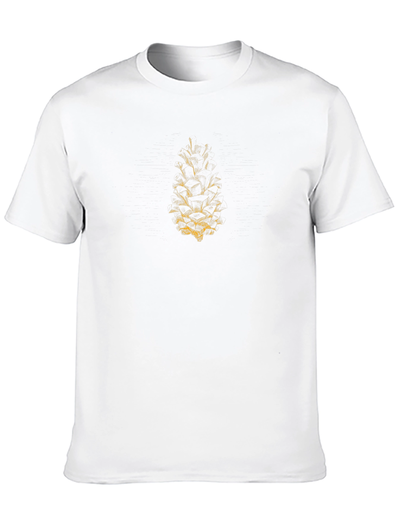 Pinecone Graphic Print Black T-Shirt