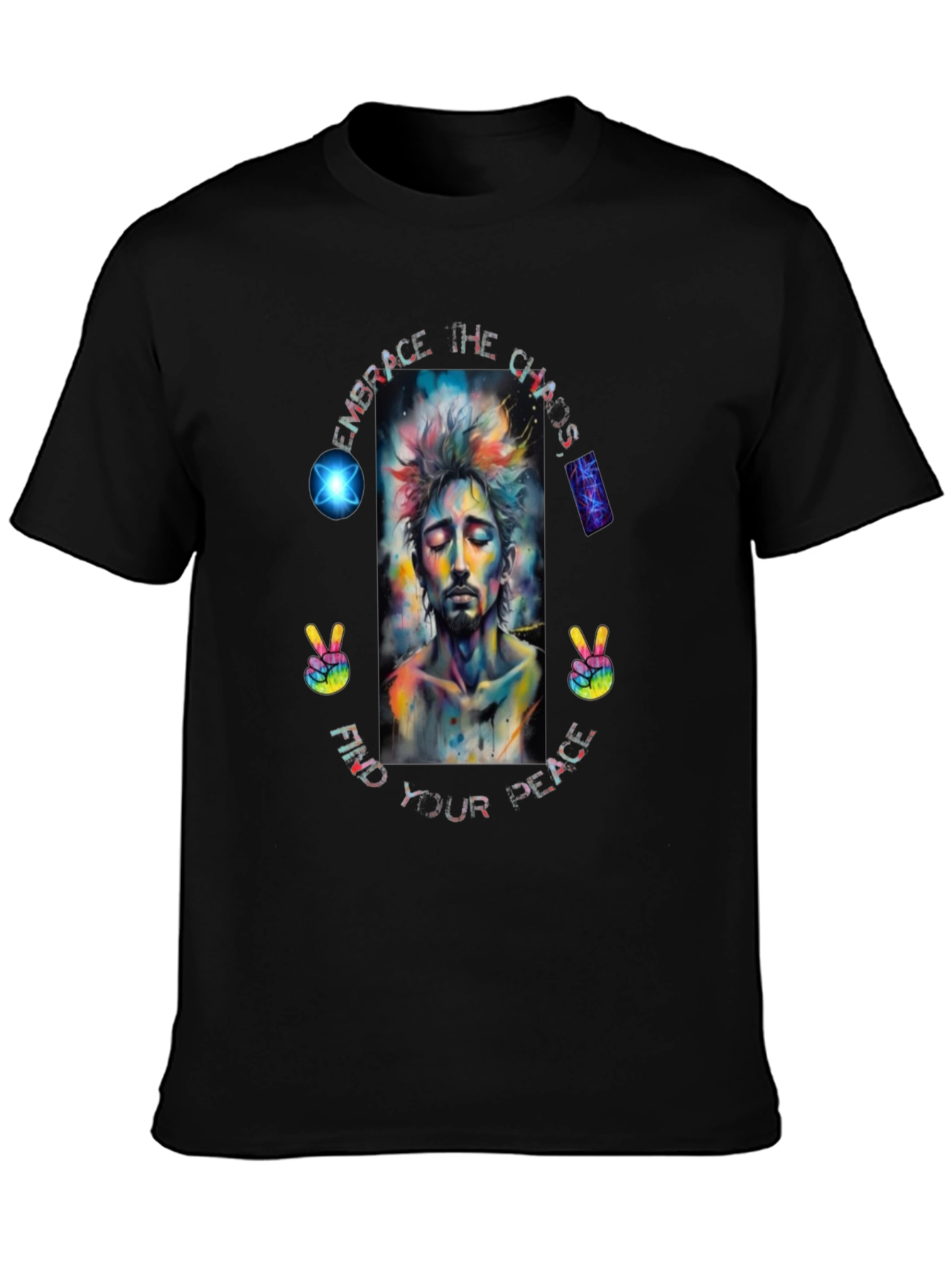 Embrace Chaos Find Peace Graphic Tee