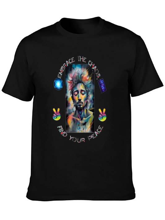 Embrace Chaos Find Peace Graphic Tee