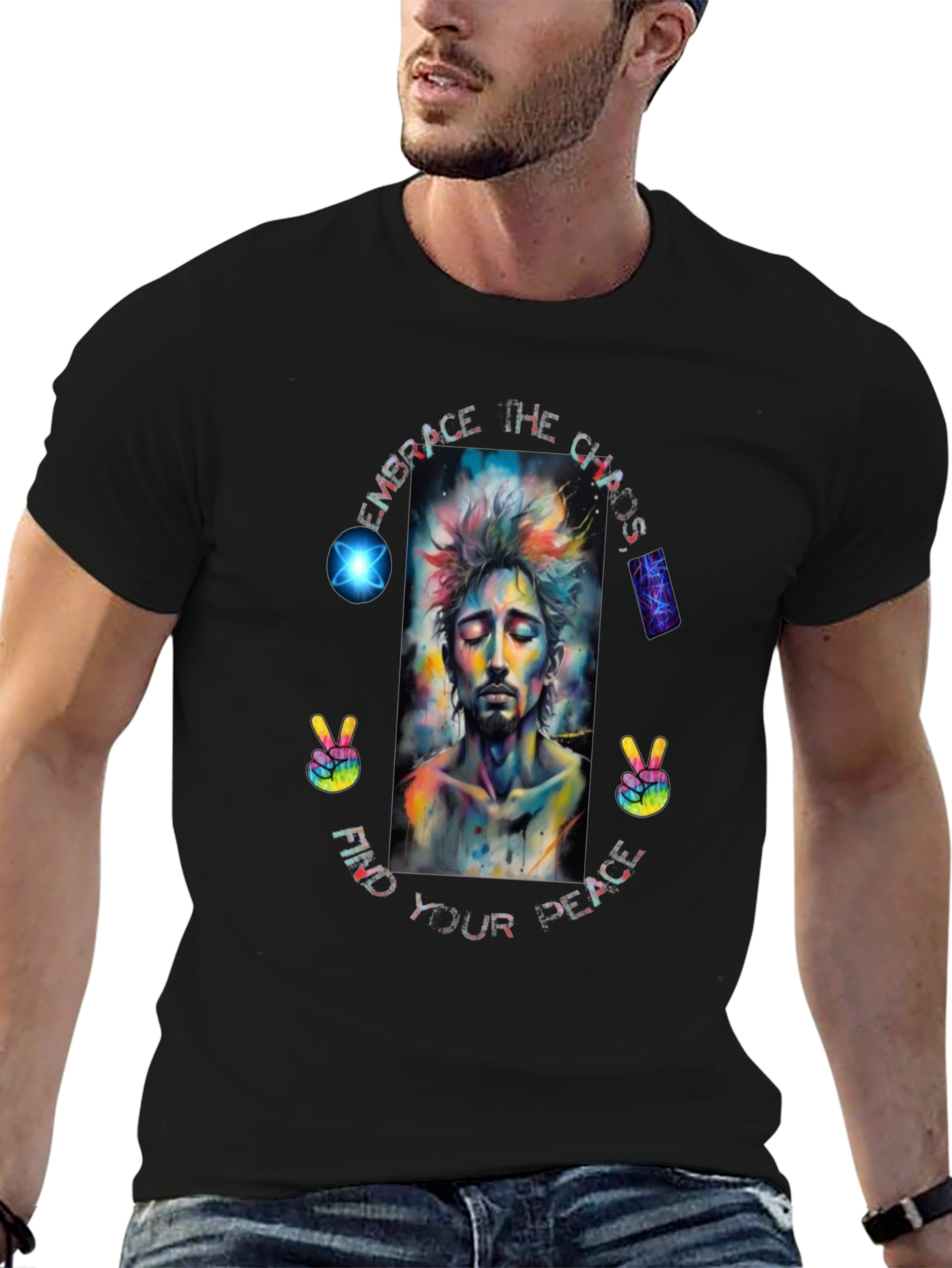 Embrace Chaos Find Peace Graphic Tee