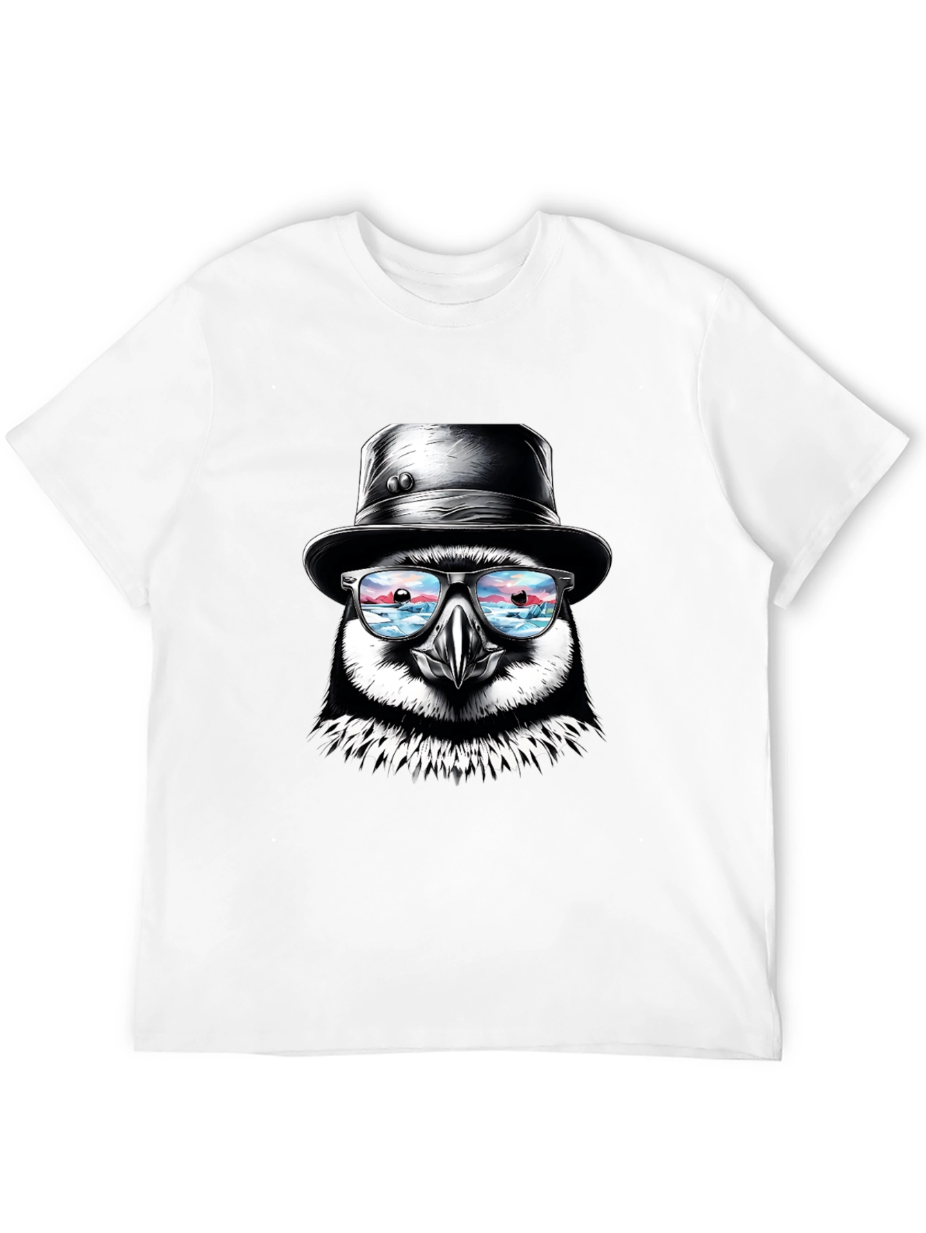 Puffin with Hat and Glasses T-Shirt