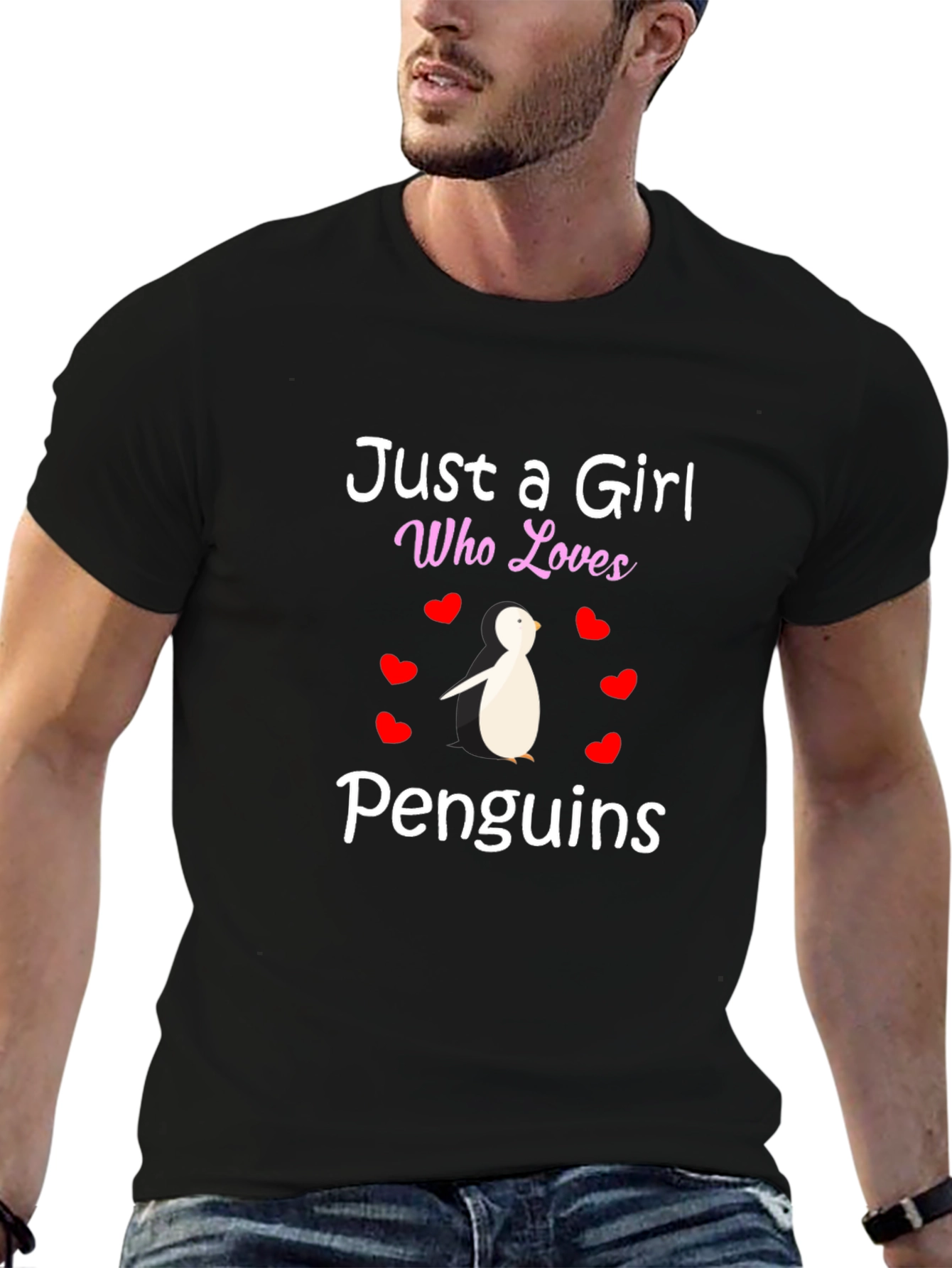 Just a Girl Who Loves Penguins T-Shirt