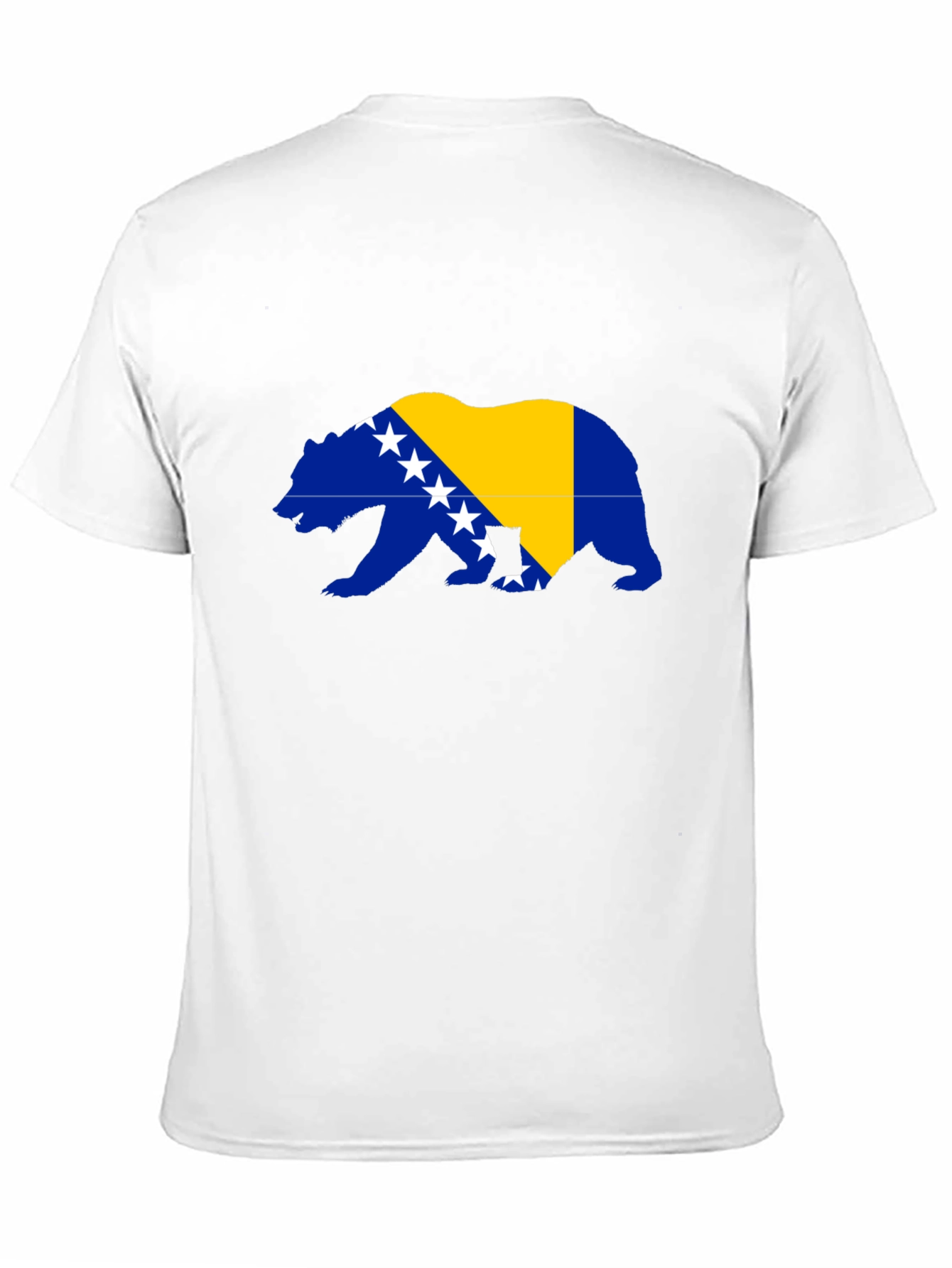 Bosnia Bear Flag Graphic Tee - Mens Black T-Shirt