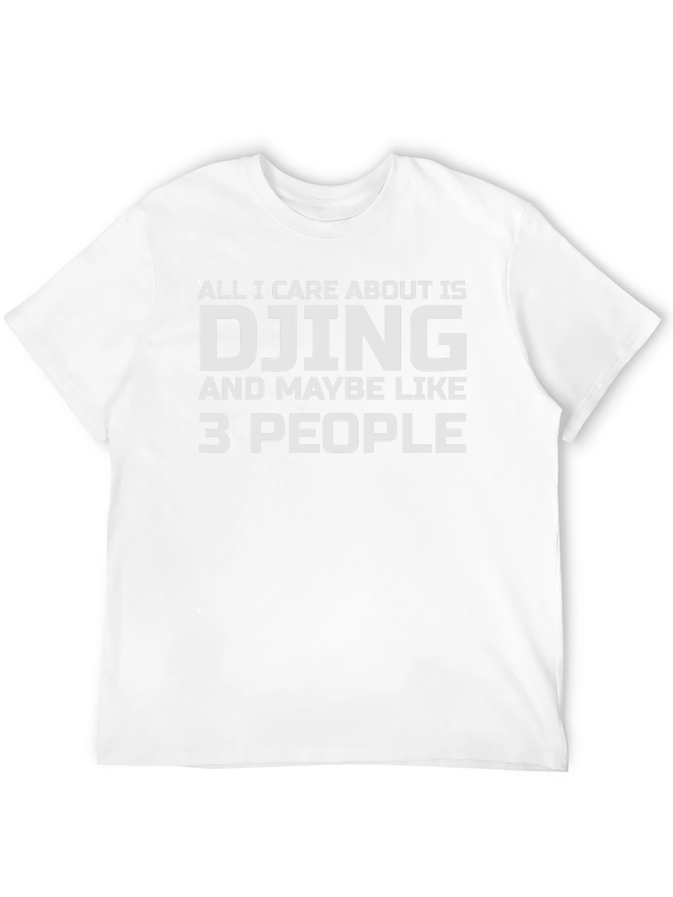 DJing and 3 People T-Shirt - Black Cotton