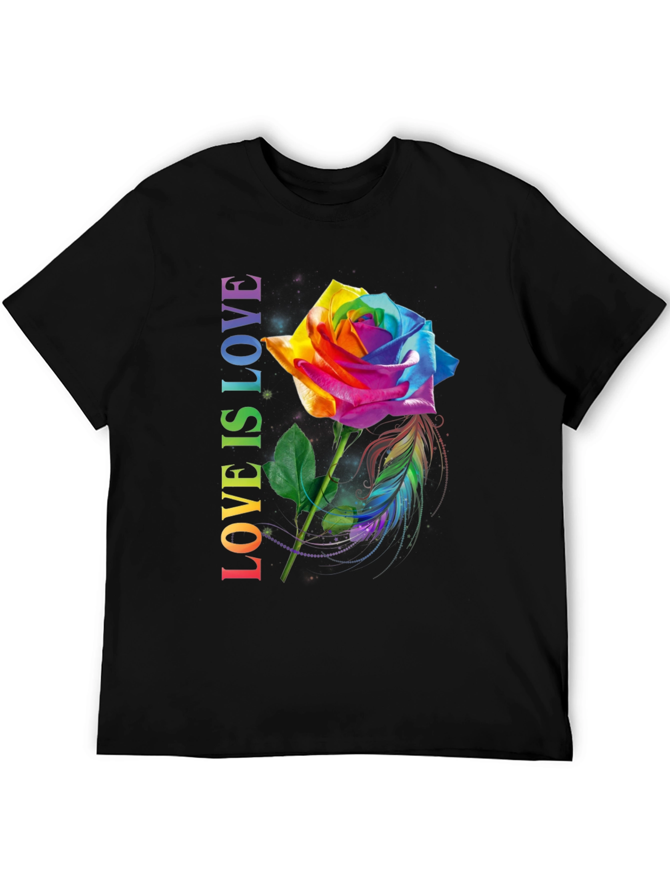 Love is Love Rainbow Rose T-Shirt