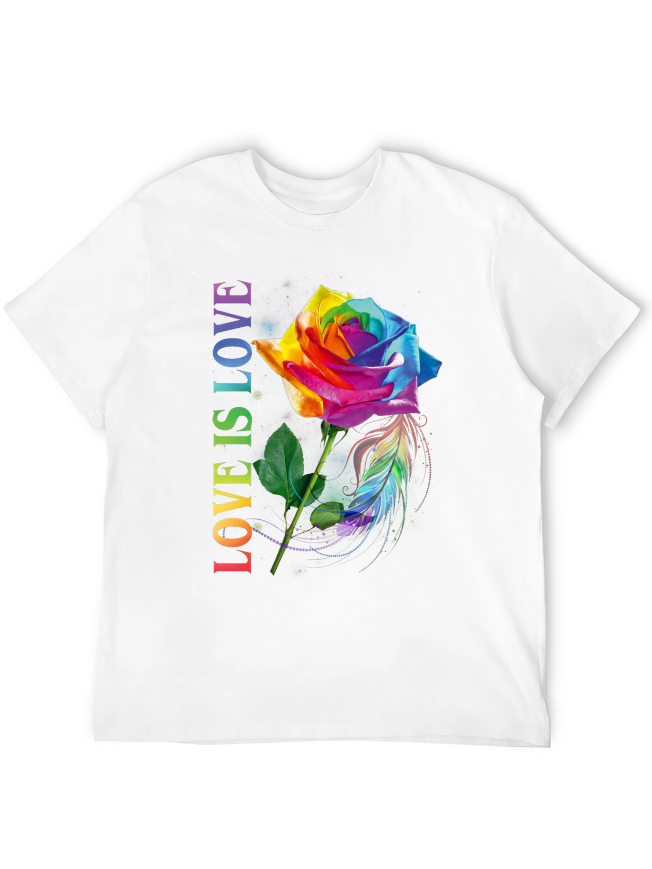 Love is Love Rainbow Rose T-Shirt