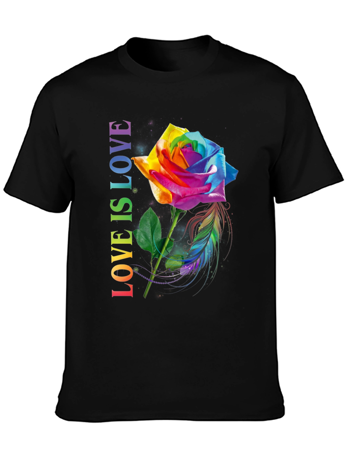 Love is Love Rainbow Rose T-Shirt