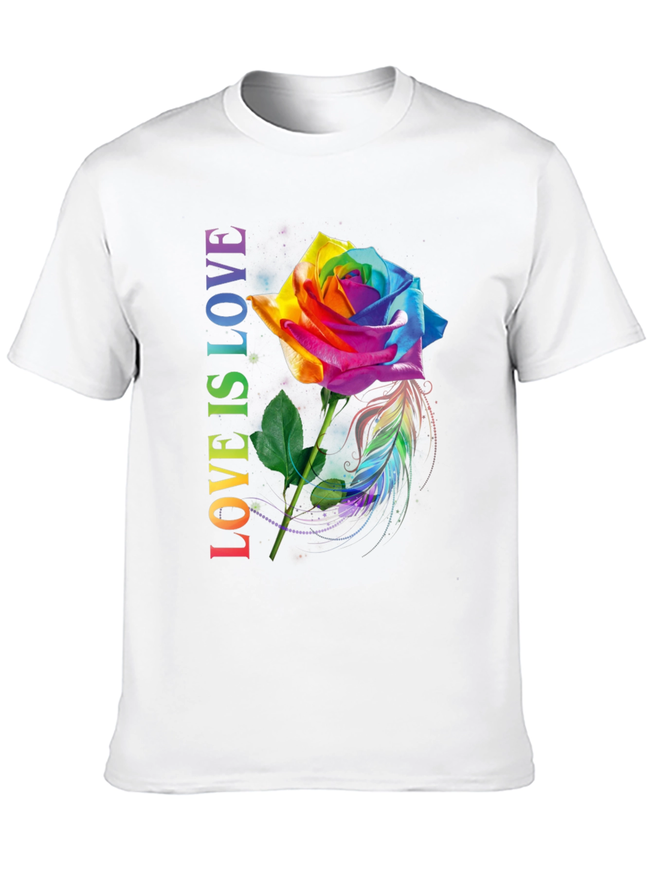 Love is Love Rainbow Rose T-Shirt