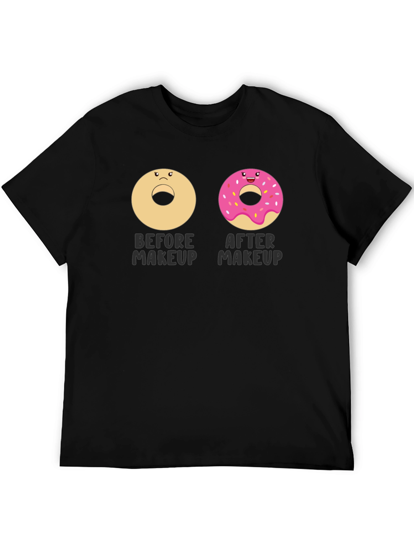 Donut Makeup Funny T-Shirt Graphic Tee
