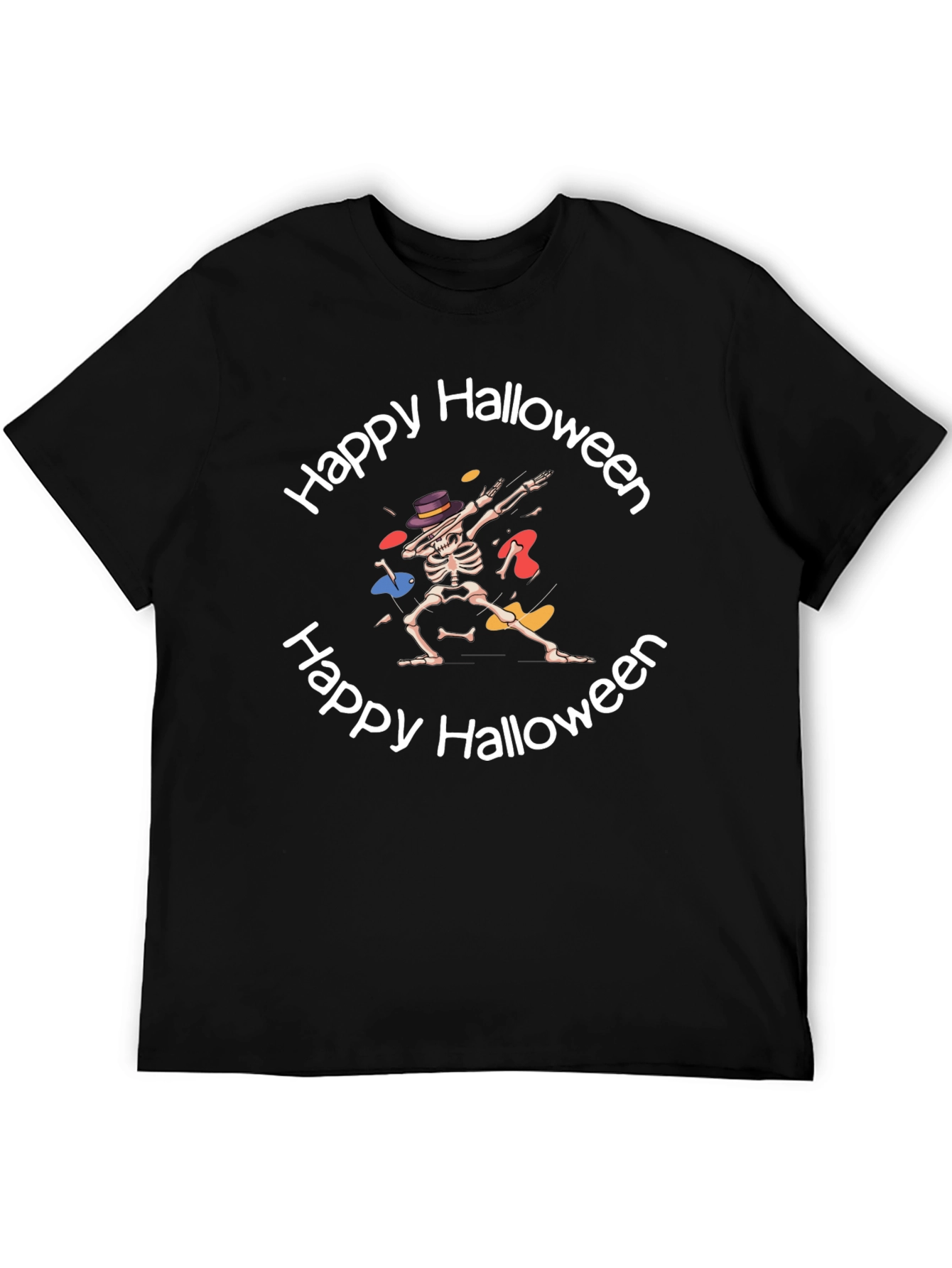 Happy Halloween Skeleton Dab T-Shirt