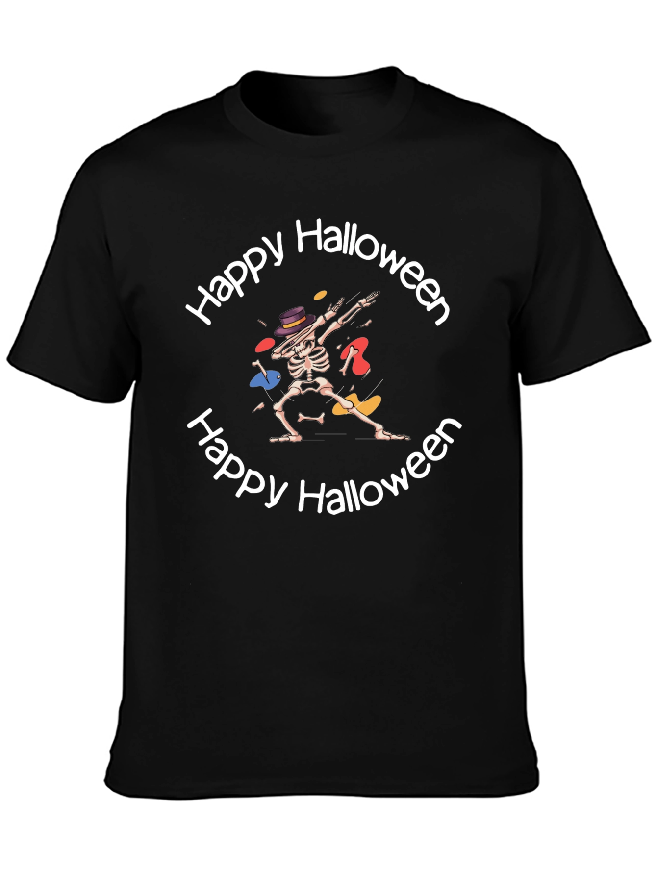 Happy Halloween Skeleton Dab T-Shirt