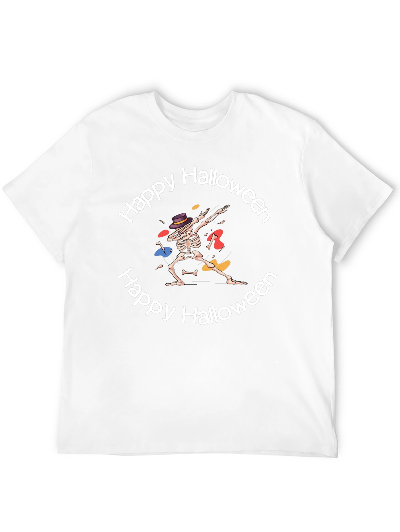 Happy Halloween Skeleton Dab T-Shirt