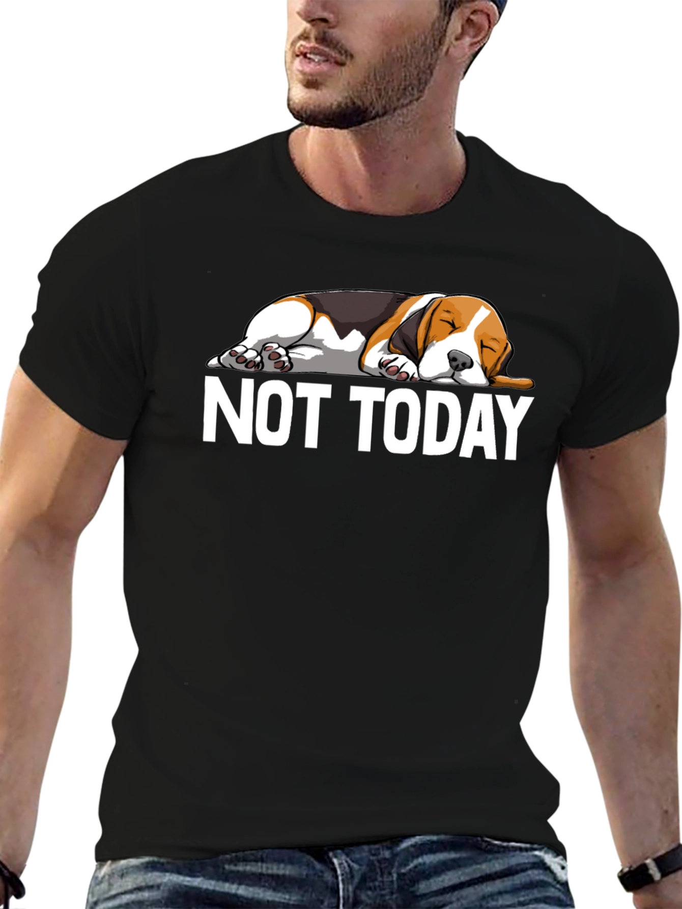 Not Today Lazy Dog Graphic T-Shirt