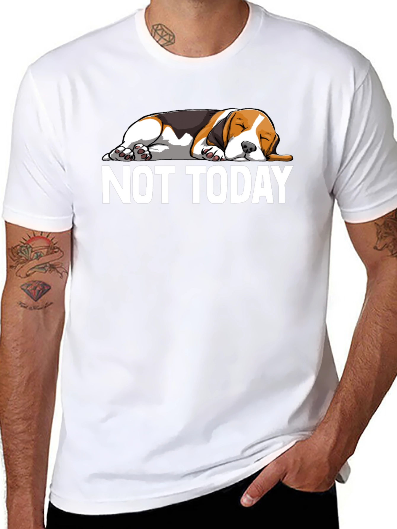 Not Today Lazy Dog Graphic T-Shirt