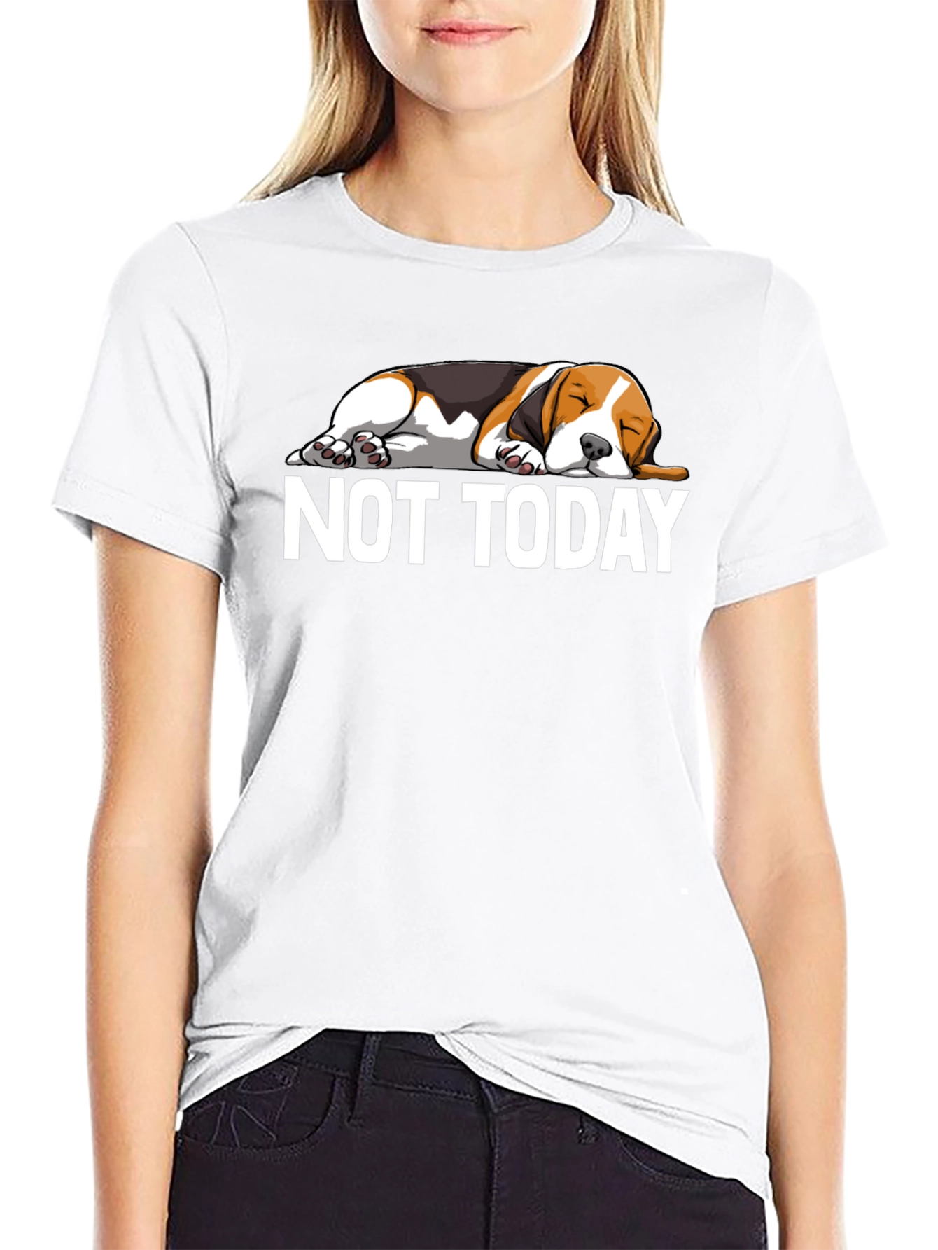 Not Today Lazy Dog Graphic T-Shirt