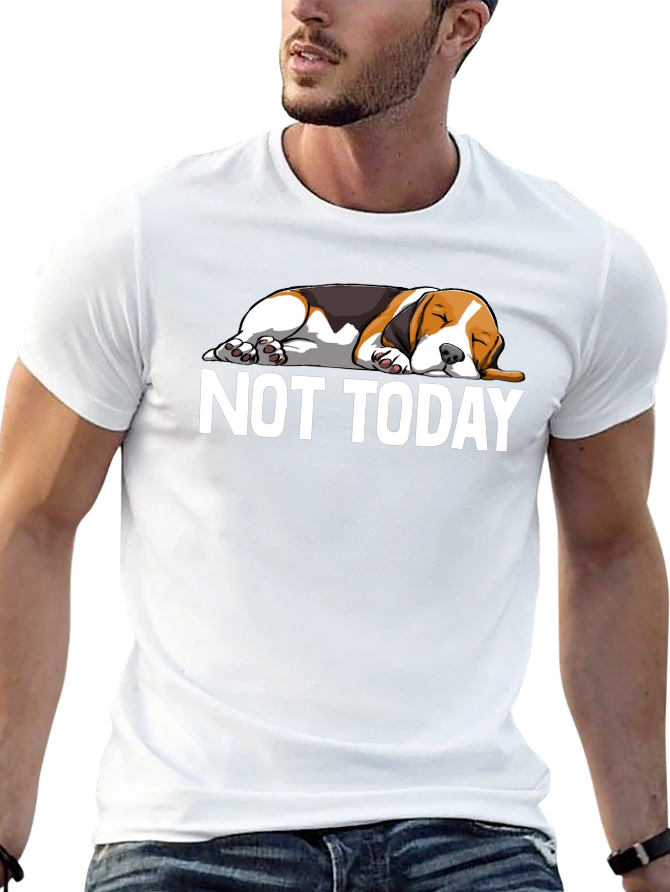 Not Today Lazy Dog Graphic T-Shirt