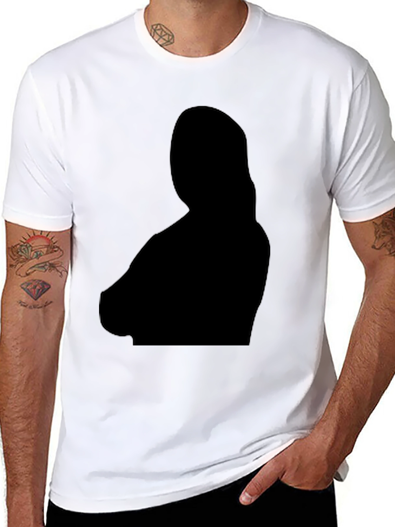 Stylish Black Silhouette T-Shirt