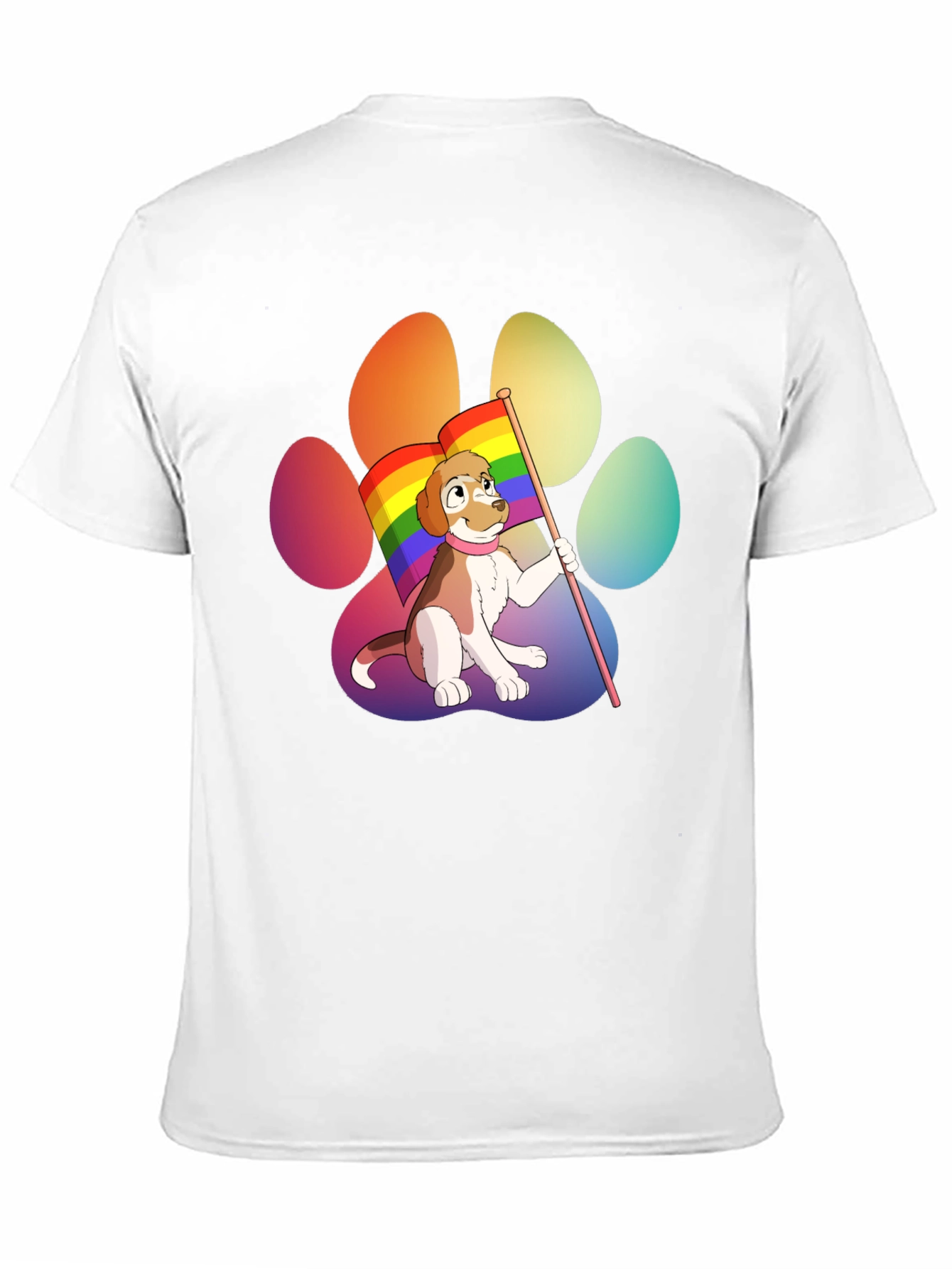 Pride Pup T-Shirt - LGBTQ+ Dog Paw Tee