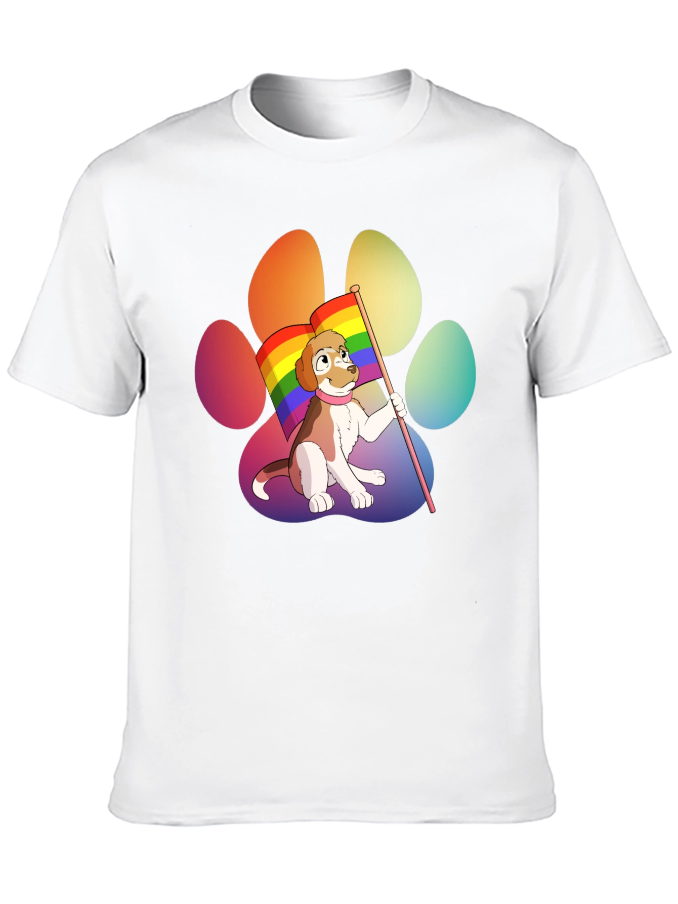 Pride Pup T-Shirt - LGBTQ+ Dog Paw Tee