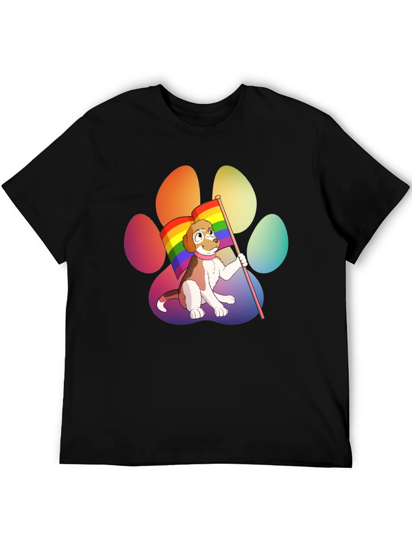 Pride Pup T-Shirt - LGBTQ+ Dog Paw Tee