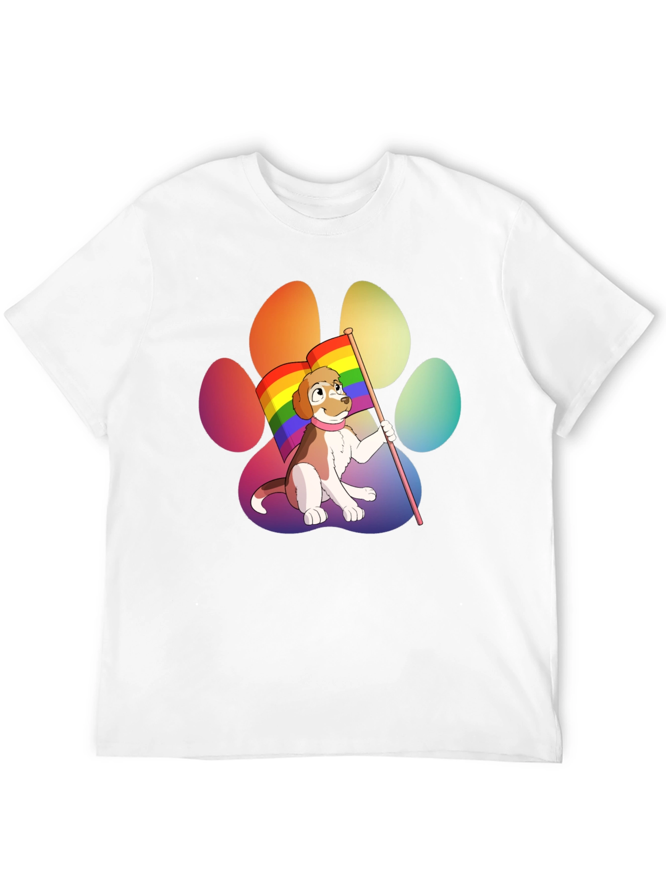 Pride Pup T-Shirt - LGBTQ+ Dog Paw Tee