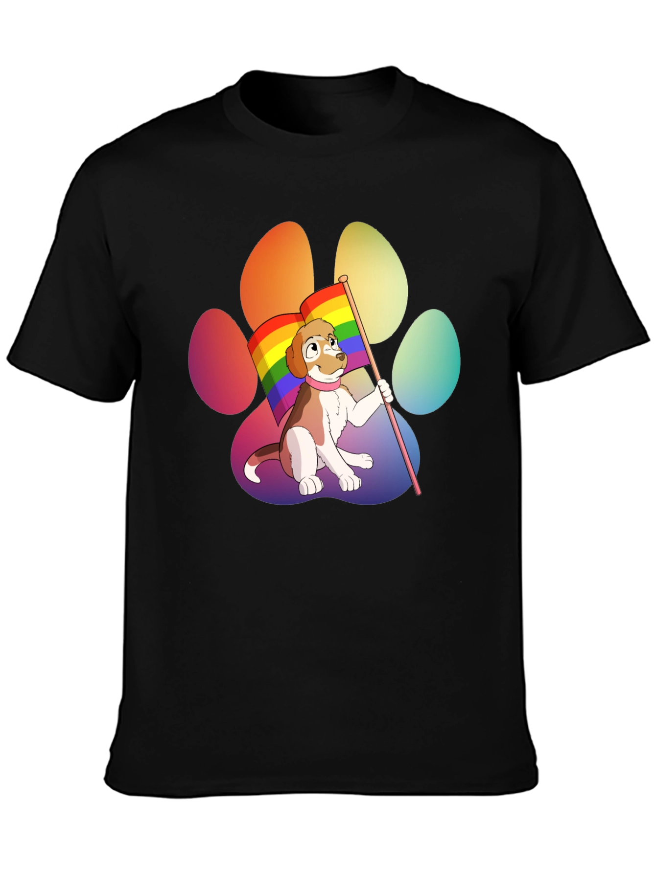 Pride Pup T-Shirt - LGBTQ+ Dog Paw Tee