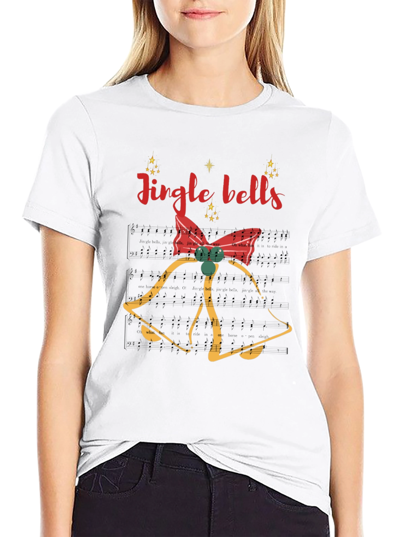 Jingle Bells Holiday T-Shirt - Festive Christmas Apparel