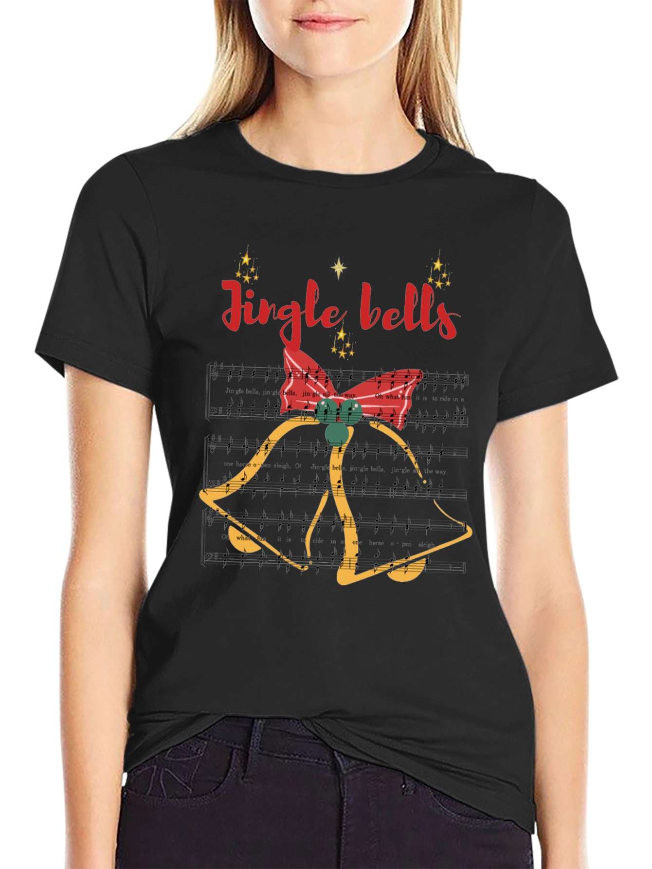 Jingle Bells Holiday T-Shirt - Festive Christmas Apparel