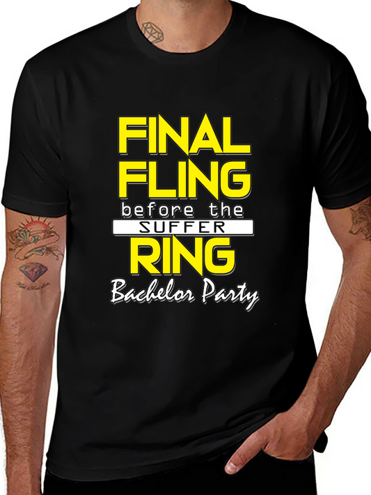 Final Fling Bachelor Party T-Shirt - Black