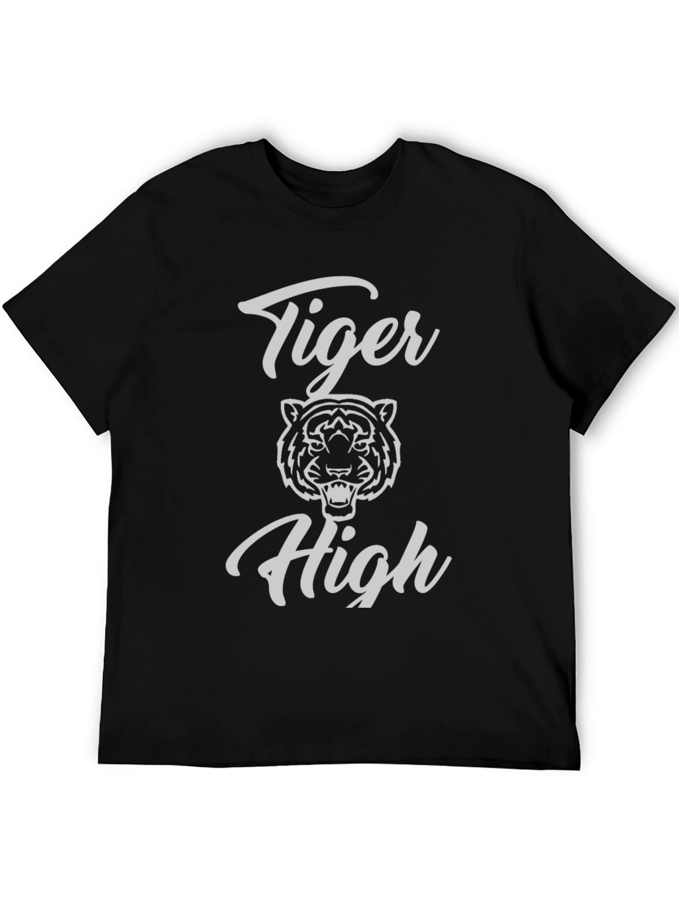 Tiger High T-Shirt - Black Graphic Tee