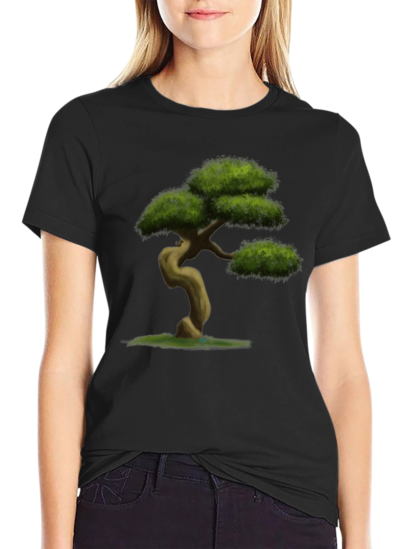 Bonsai Tree Graphic Tee - Nature Inspired Casual Wear