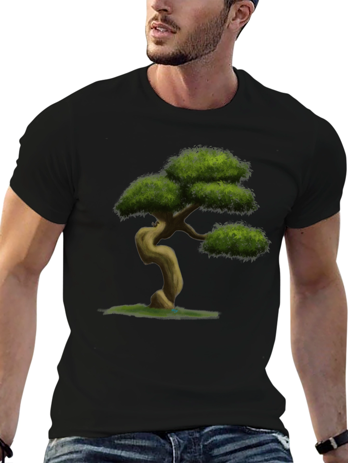 Bonsai Tree Graphic Tee - Nature Inspired Casual Wear