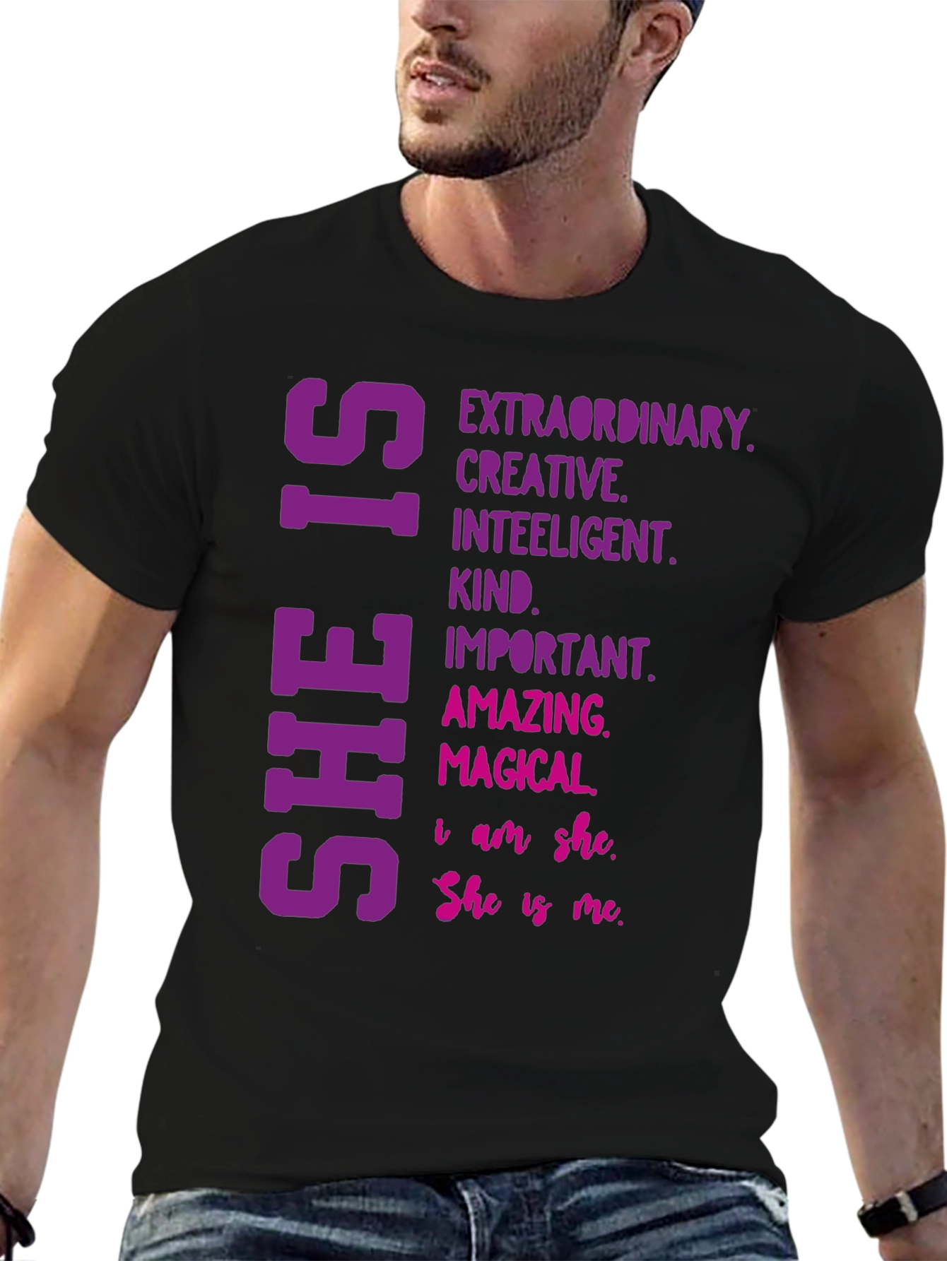 Empowering She Is T-Shirt - Inspirational Womens Tee