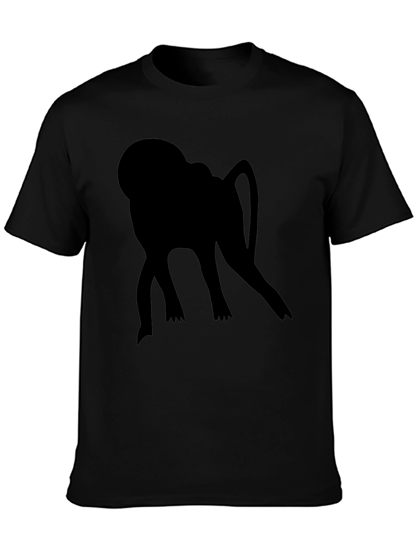 Silhouette Ape T-Shirt - Bold Black Graphic Tee