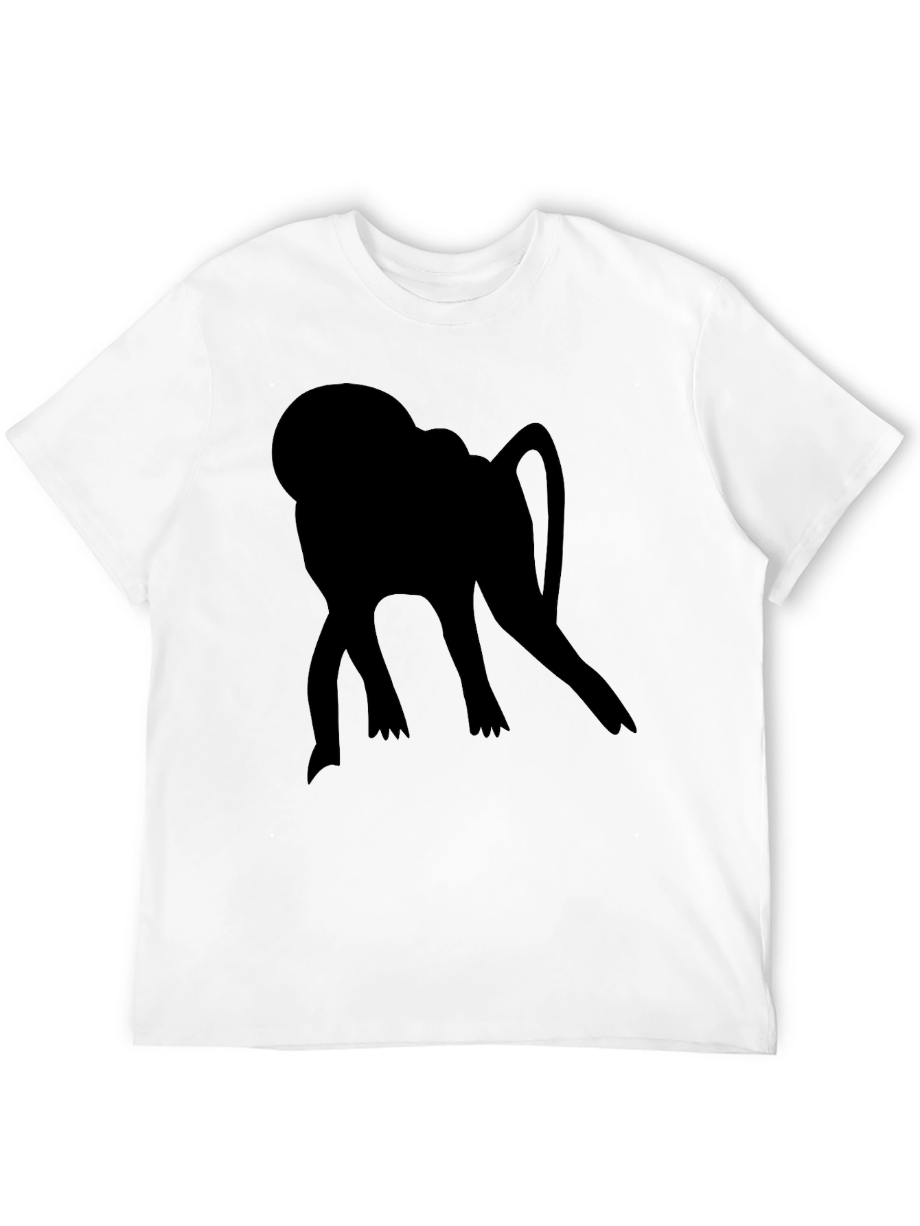 Silhouette Ape T-Shirt - Bold Black Graphic Tee