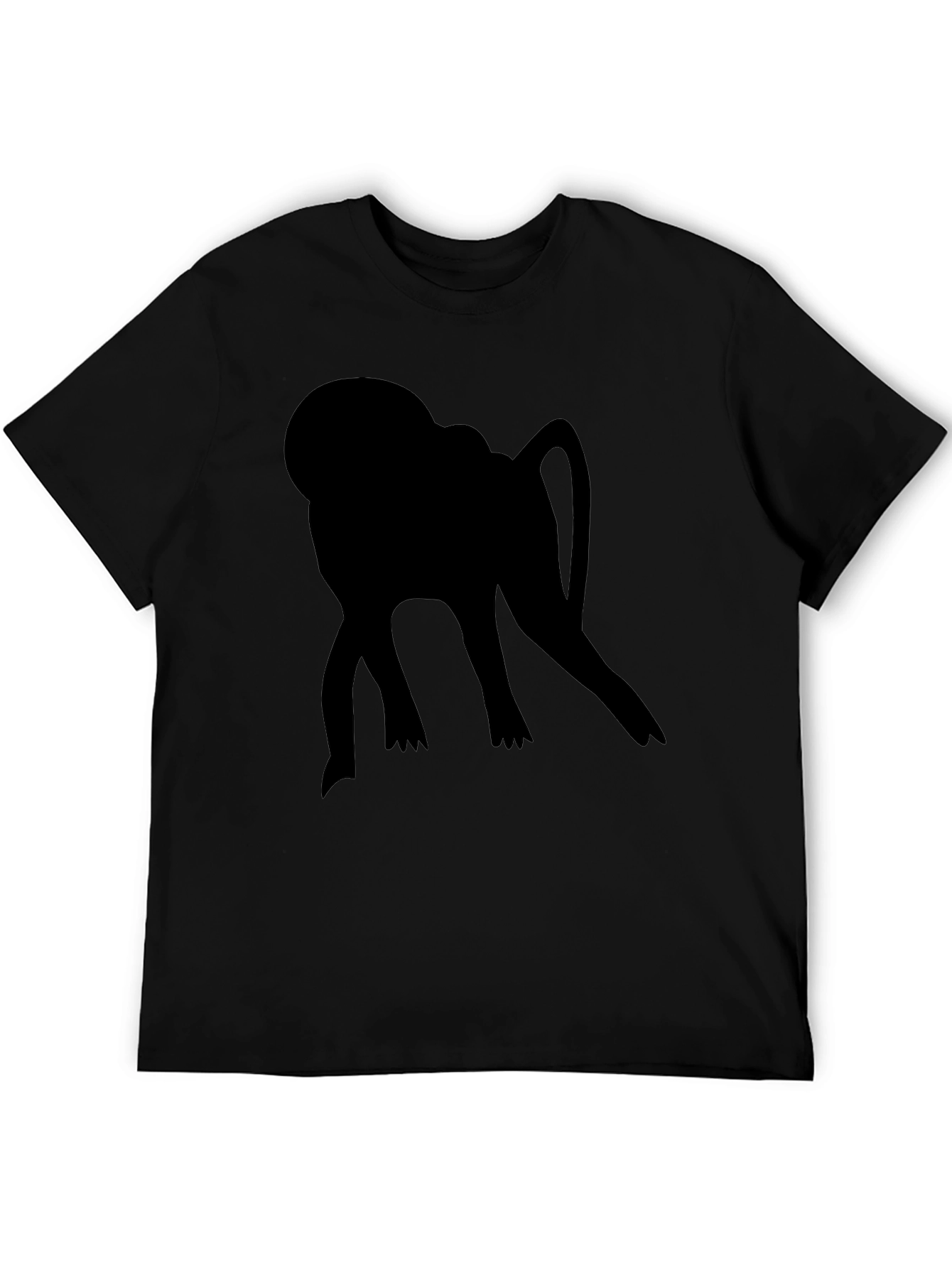 Silhouette Ape T-Shirt - Bold Black Graphic Tee