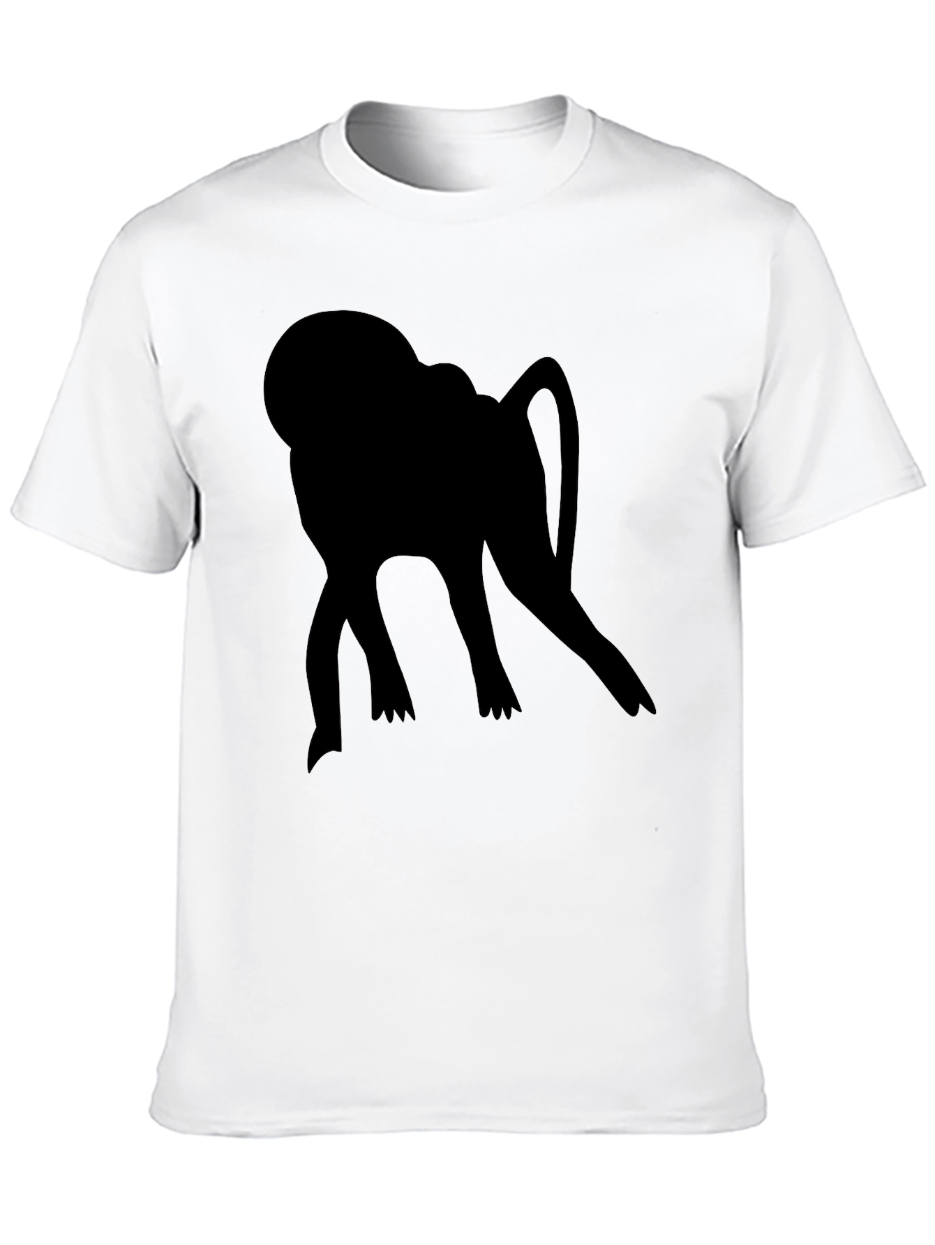 Silhouette Ape T-Shirt - Bold Black Graphic Tee