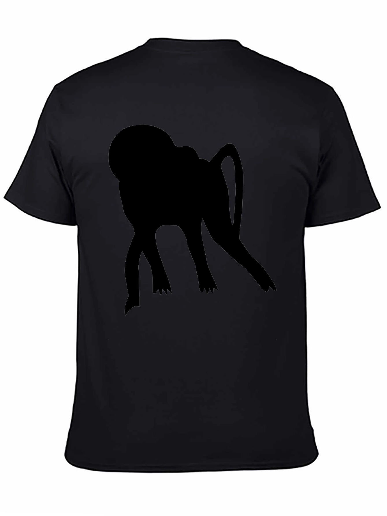 Silhouette Ape T-Shirt - Bold Black Graphic Tee