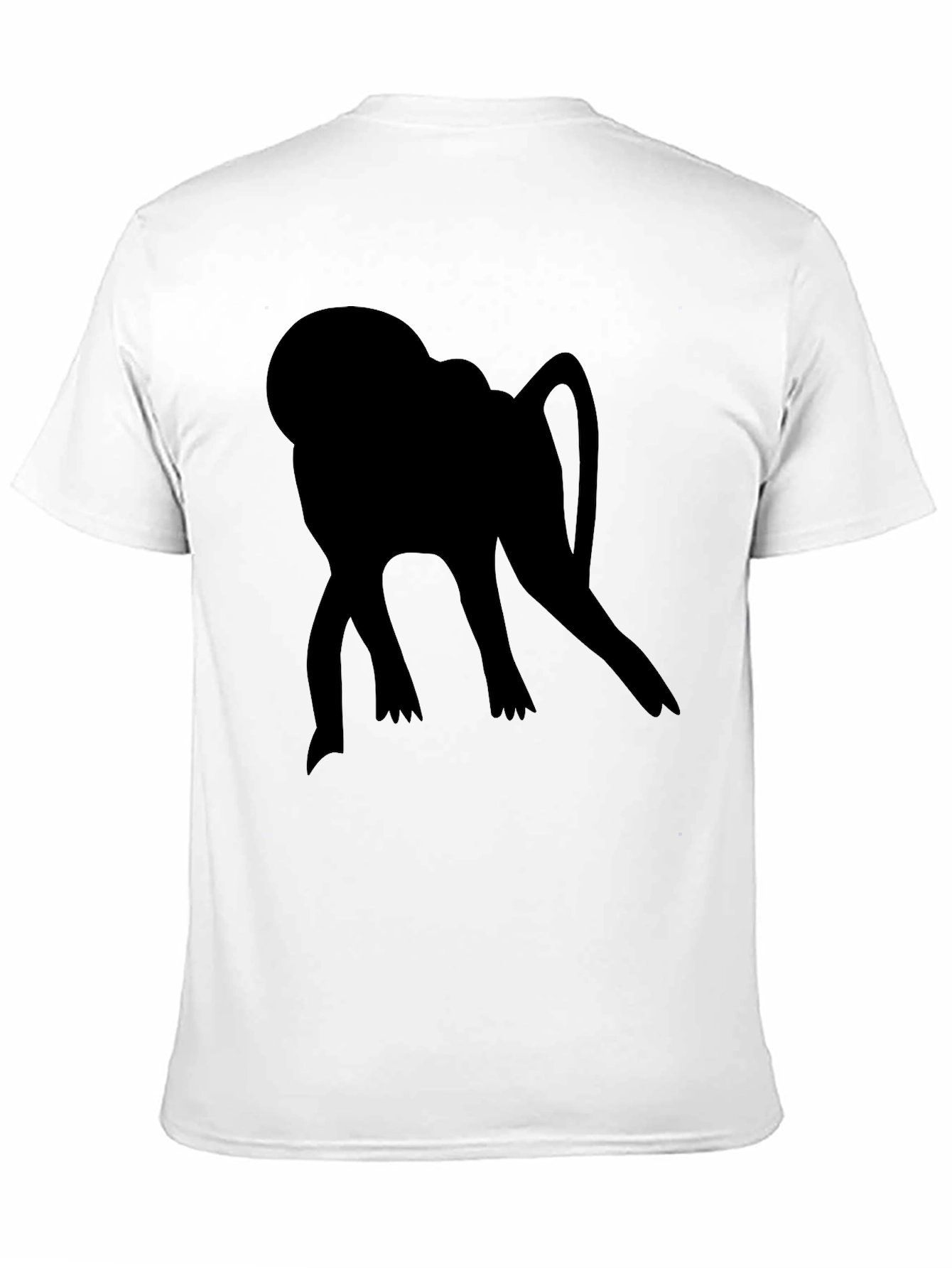 Silhouette Ape T-Shirt - Bold Black Graphic Tee