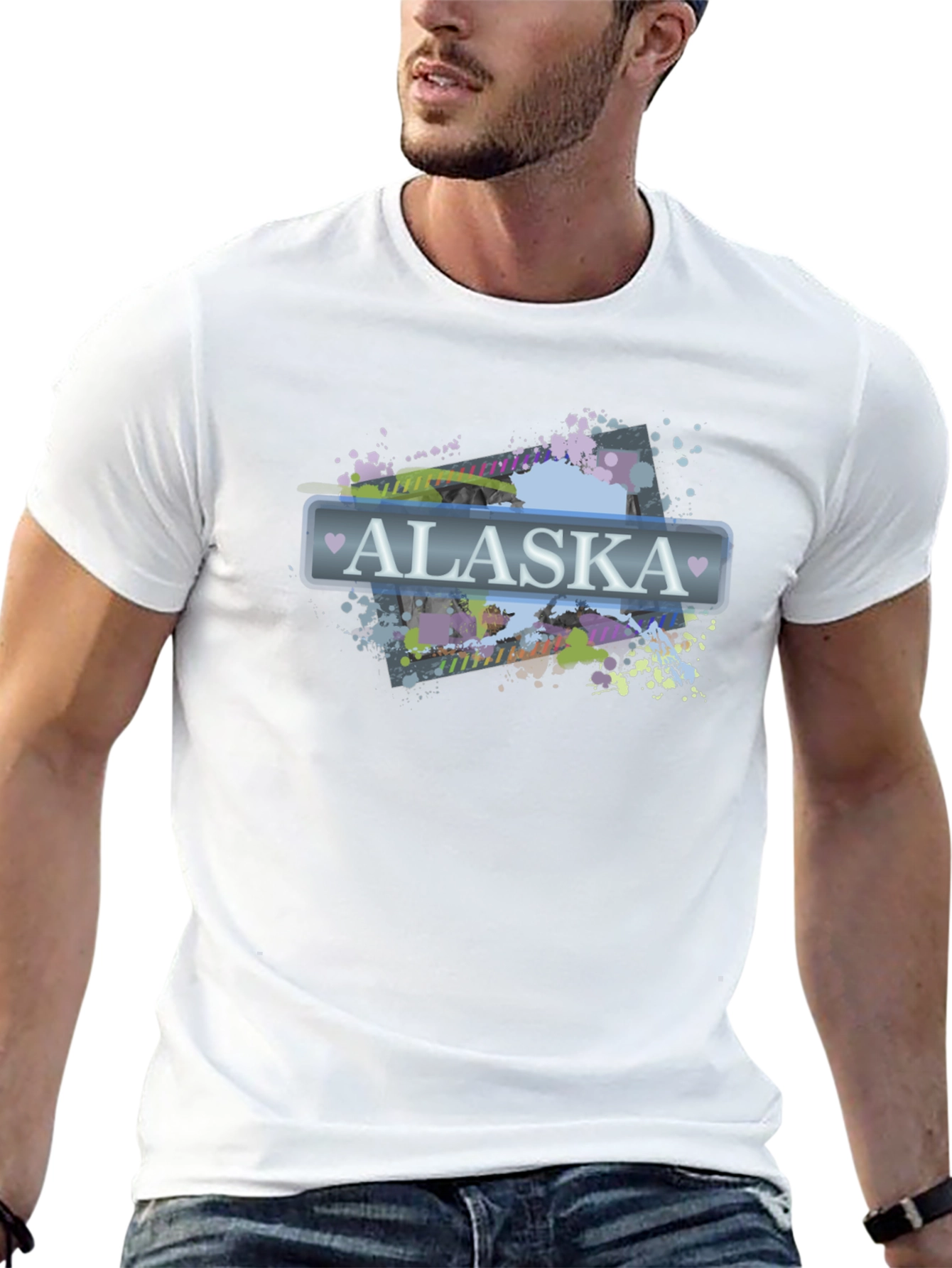 Alaska Graphic Print Crew Neck T-Shirt
